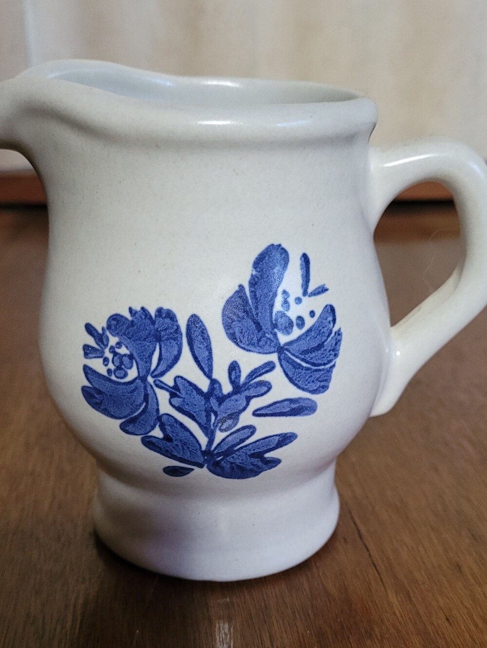 Pfaltzgraff White Pitcher with Blue Floral Pattern #24Y. (115)
